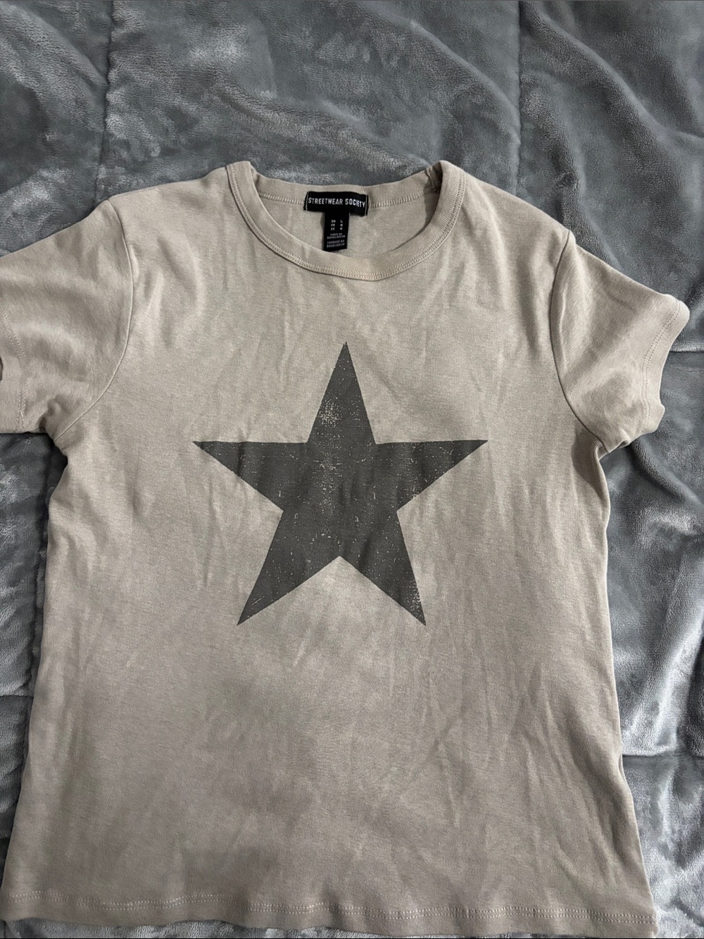 Streetwear Society Grey  Star Short Sleeve Tee